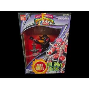 94 Mighty Morphin Power Rangers Deluxe Evil Space Aliens Rhino Blaster Flaws NIB